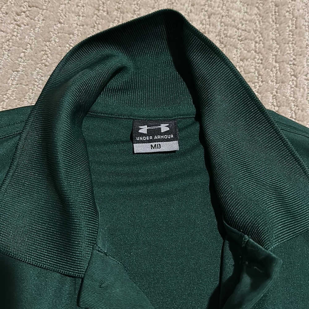 Under Armour Green Short Sleeve Polo - M Men